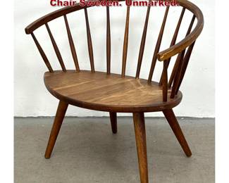 Lot 415 Danish Modern Yngve Ekstrom Arka Chair Sweden. Unmarked.