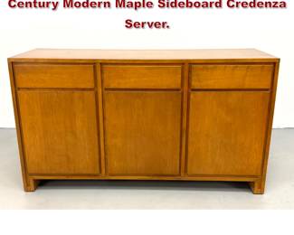 Lot 204 Leslie Diamond for Conant Ball MidCentury Modern Maple Sideboard Credenza Server. 