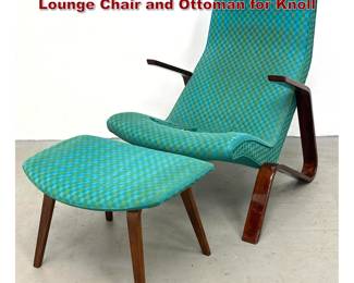 Lot 140 Early Eero Saarinen Grasshopper Lounge Chair and Ottoman for Knoll