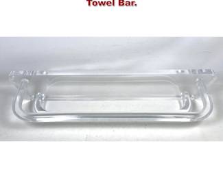 Lot 346 Vintage Lucite Wall Mount Towel Bar. 