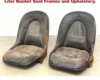 Lot 451 Pair of Jaguar EType Series 1 3.8 Liter Bucket Seat Frames and Upholstery. 
