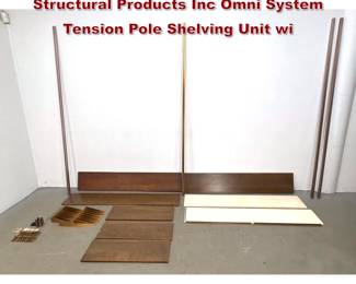 Lot 527 Large Assortment George Nelson for Structural Products Inc Omni System Tension Pole Shelving Unit wi