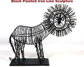 Lot 103 Modernist Frederic Weinberg Style Black Painted Iron Lion Sculpture 