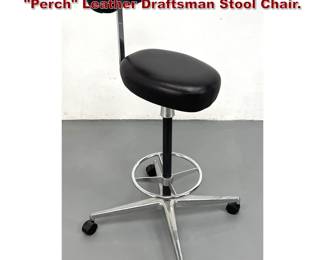 Lot 506 George Nelson Herman Miller Perch Leather Draftsman Stool Chair. 