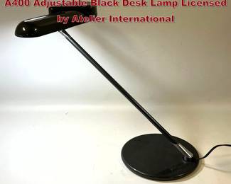 Lot 285 Bruno Gecchelin for Arteluce Ring A400 Adjustable Black Desk Lamp Licensed by Atelier International 