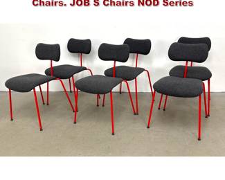 Lot 567 Set of 6 Italian modern Side Dining Chairs. JOB S Chairs NOD Series