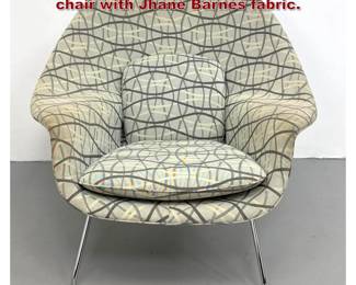 Lot 473 Eero Saarinen Knoll Studio womb chair with Jhane Barnes fabric.