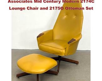 Lot 522 2pc Adrian Pearsall for Craft Associates Mid Century Modern 2174C Lounge Chair and 2175O Ottoman Set