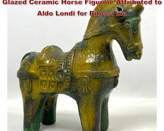 Lot 69 xxx MidCentury Modern Italian Glazed Ceramic Horse Figurine Attributed to Aldo Londi for Bitossi ma