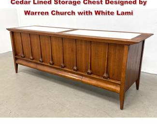 Lot 361 Lane Furniture Perception Series Cedar Lined Storage Chest Designed by Warren Church with White Lami