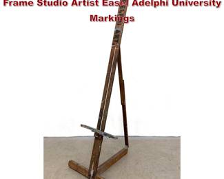 Lot 569 Vintage Wooden Floor Standing HFrame Studio Artist Easel Adelphi University Markings