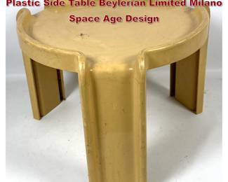 Lot 110 Giotto Stoppino for Kartell Molded Plastic Side Table Beylerian Limited Milano Space Age Design