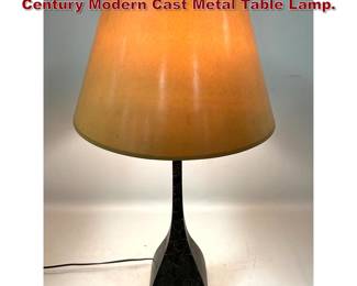 Lot 366 Laurel Lamp Manufacturing Co. MidCentury Modern Cast Metal Table Lamp.
