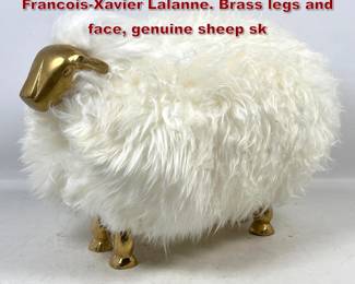 Lot 31 Small sheep sculpture in the style of FrancoisXavier Lalanne. Brass legs and face, genuine sheep sk