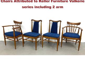 Lot 460 4pcs MidCentury Modern Dining Chairs Attributed to Keller Furniture Valkerie series including 2 arm