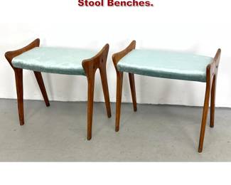 Lot 117 Pair Italian Modern Ico Parisi Style Stool Benches. 
