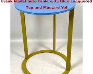 Lot 105 7 Antonio Citterio for B and B Italia Frank Model Side Table with Blue Lacquered Top and Mustard Yel