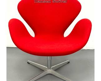 Lot 299 Arnie Jacobson Swan chair for Fritz Hansen Swivel