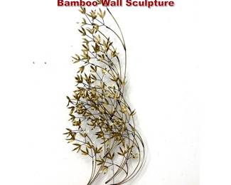 Lot 419 C. Jere Modern Brass Toned Metal Bamboo Wall Sculpture