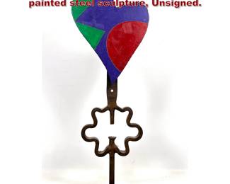 Lot 378 Bruno LaVardiere, Heart ByPass painted steel sculpture, Unsigned.