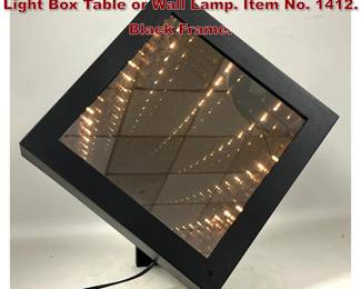Lot 236 Can You Imagine HPI Infinity Mirror Light Box Table or Wall Lamp. Item No. 1412. Black Frame.