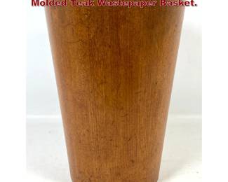 Lot 1046 Swedish MidCentury Modern Molded Teak Wastepaper Basket. 