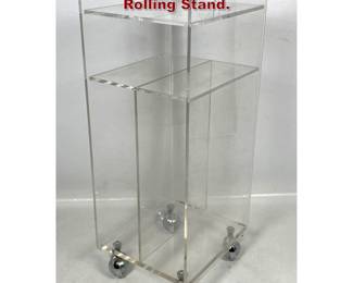 Lot 933 Vintage Mid Century Lucite Rolling Stand.