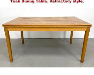 Lot 865 Danish Modern H S Mobler Denmark Teak Dining Table. Refractory style. 