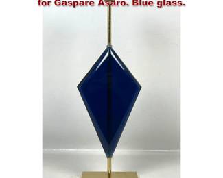 Lot 1005 Lapis table lamp by Effetto Vetro for Gaspare Asaro. Blue glass.