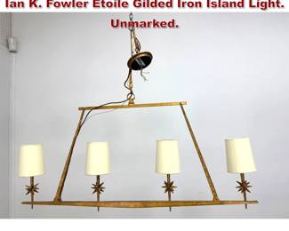 Lot 715 Visual Comfort Signature Collection Ian K. Fowler Etoile Gilded Iron Island Light. Unmarked.