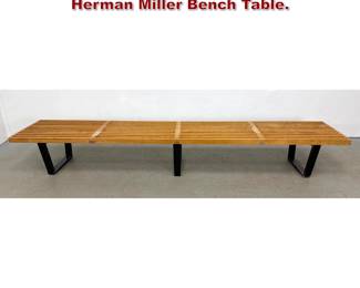 Lot 855 8.5 ft Extra Long George Nelson for Herman Miller Bench Table. 