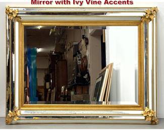 Lot 832 LaBarge Gold Gilt Beveled Wall Mirror with Ivy Vine Accents