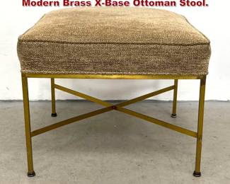 Lot 843 Paul McCobb for Calvin MidCentury Modern Brass XBase Ottoman Stool. 