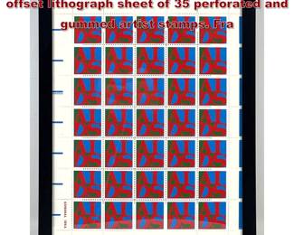 Lot 986 General Idea AIDS Stamps 1988 offset lithograph sheet of 35 perforated and gummed artist stamps. Fra