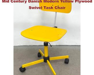 Lot 839 Jorgen Rasmussen for Rabami Stole Mid Century Danish Modern Yellow Plywood Swivel Task Chair