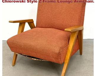 Lot 938 MidCentury Modern Jozef Chierowski Style ZFrame Lounge Armchair. 