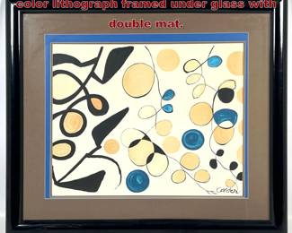Lot 956 Alexander Calder Spring Carnival color lithograph framed under glass with double mat. 