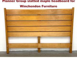 Lot 834 Midcentury modern Paul McCobb Planner Group slatted maple headboard for Winchendon Furniture