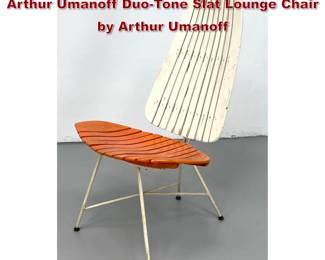 Lot 873 DuoTone Slat Lounge Chair by Arthur Umanoff DuoTone Slat Lounge Chair by Arthur Umanoff