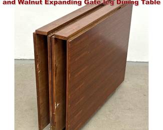 Lot 730 Bruno Mathsson Maria Flap Teak and Walnut Expanding Gate leg Dining Table