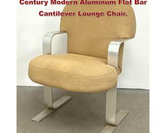 Lot 709 Brian Reale Zepplin Chair. MidCentury Modern Aluminum Flat Bar Cantilever Lounge Chair.