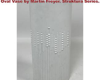 Lot 1038 Rosenthal StudioLinie Porcelain Oval Vase by Martin Freyer. Struktura Series.