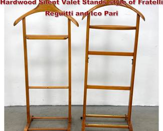 Lot 924 2pcs Italian Mid Century Modern Hardwood Silent Valet Stands style of Fratelli Reguitti and Ico Pari