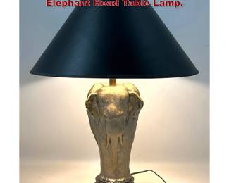 Lot 1142 Decorator Japanese Style 3 Elephant Head Table Lamp. 