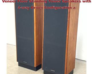 Lot 1166 Pair of Dahlquist M909 Walnut Veneer Floor Standing Tower Speakers with 4way Driver Configuration a