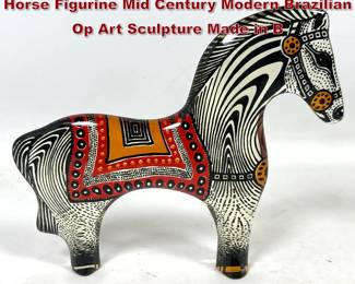 Lot 1065 Abraham Palatnik Lucite Zebra Horse Figurine Mid Century Modern Brazilian Op Art Sculpture Made in B