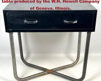 Lot 887 Gilbert Rohde Machine Age side table produced by the W.H. Howell Company of Geneva, Illinois.