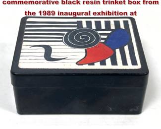 Lot 1067 Alexander Calder Helices commemorative black resin trinket box from the 1989 inaugural exhibition at