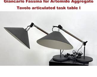 Lot 754 Pair Lamps by Enzo Mari and Giancarlo Fassina for Artemide Aggregato Tavolo articulated task table l