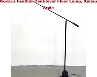 Lot 872 Postmodern Robert Sonneman Kovacs Feather Cantilever Floor Lamp, Italian Style 
